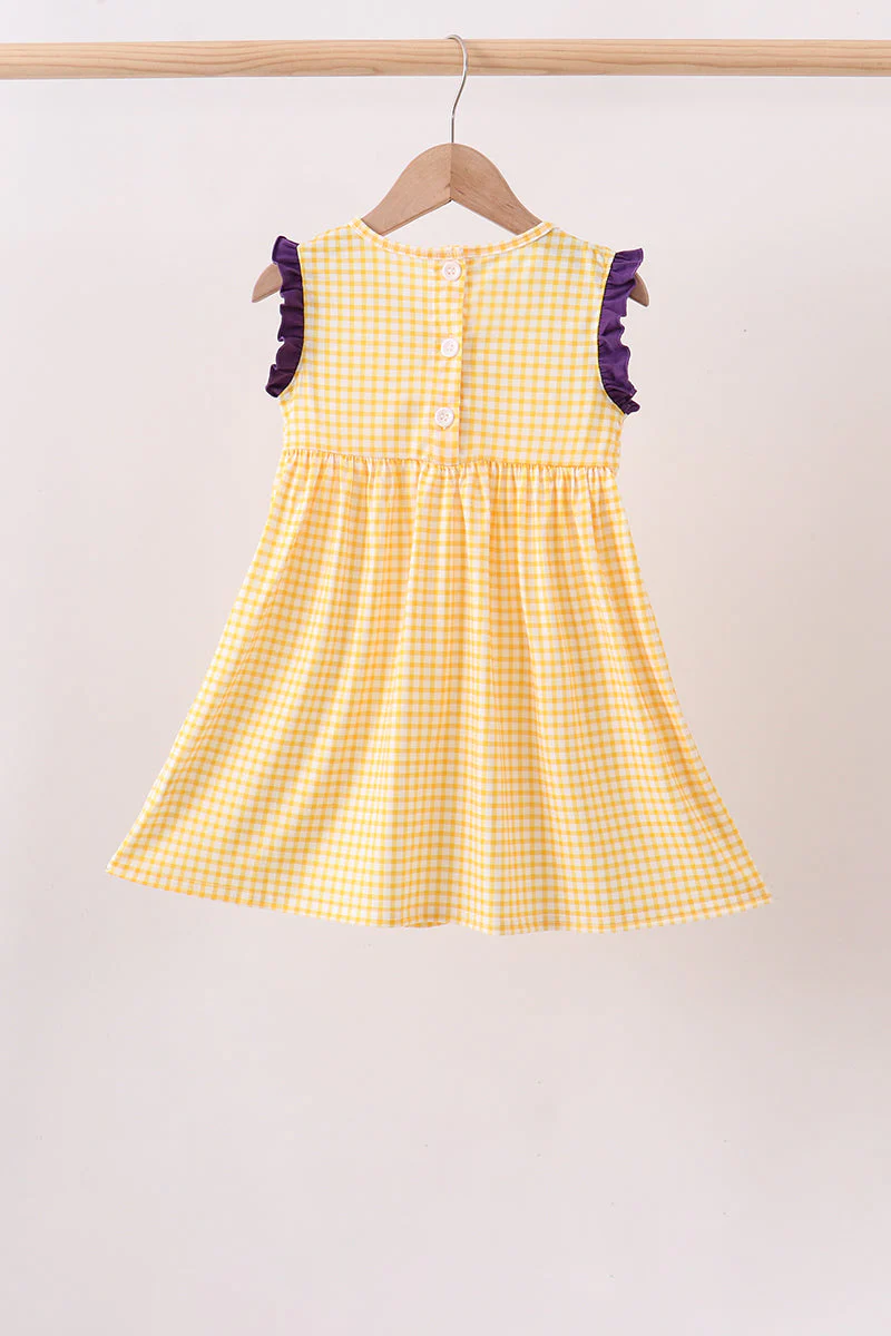 Purple LSU Tiger Applique Dress - Image 4