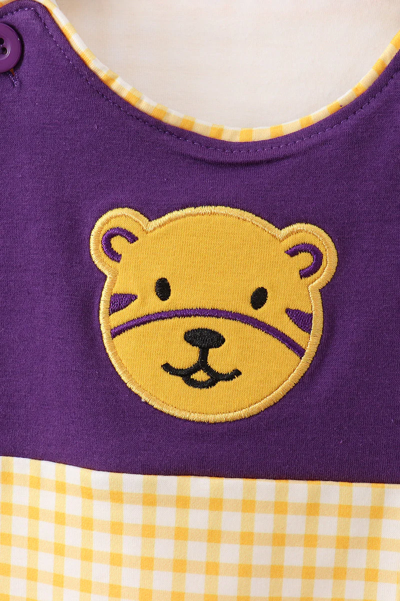 Purple LSU Tiger Applique Jon Jon - Image 2