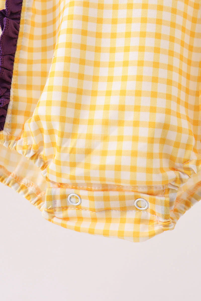 Purple LSU Tiger Applique Ruffle Bubble - Image 3