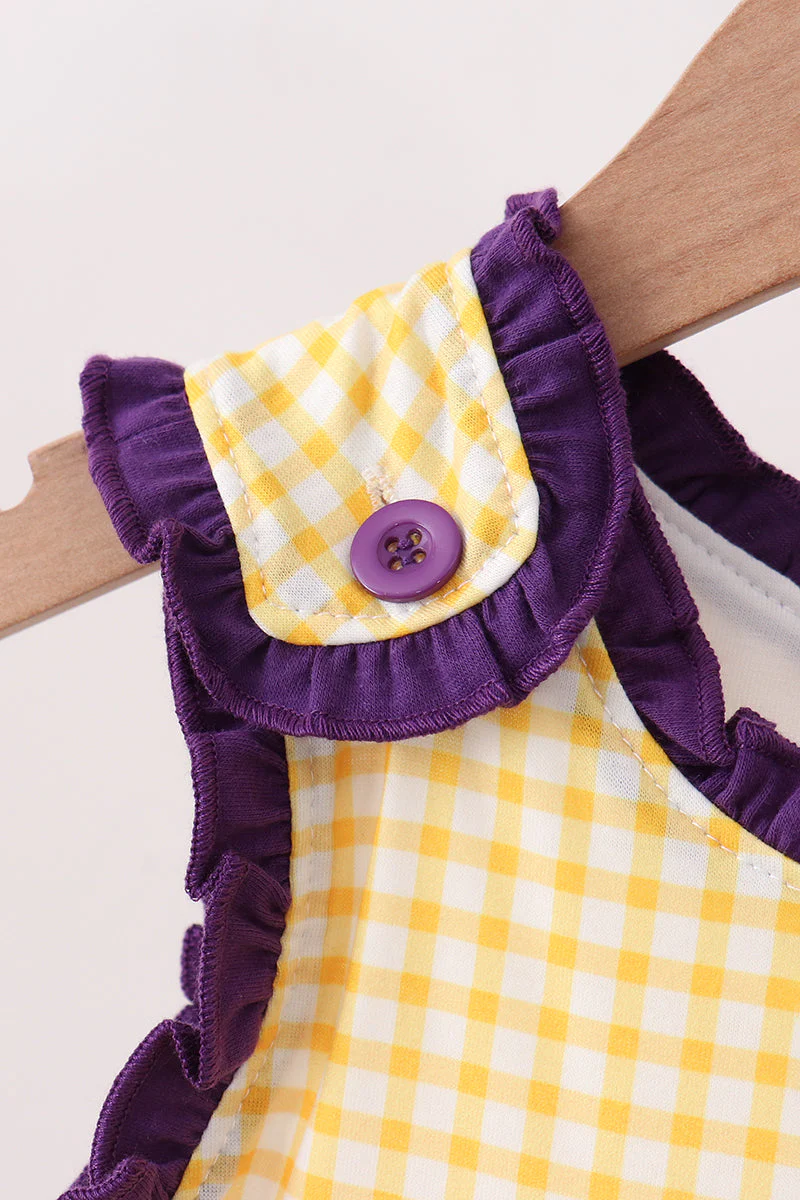 Purple LSU Tiger Applique Ruffle Set - Image 2
