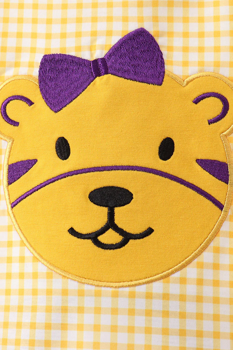 Purple LSU Tiger Applique Ruffle Set - Image 3