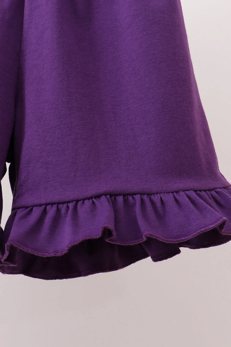 Purple LSU Tiger Applique Ruffle Set - Image 4