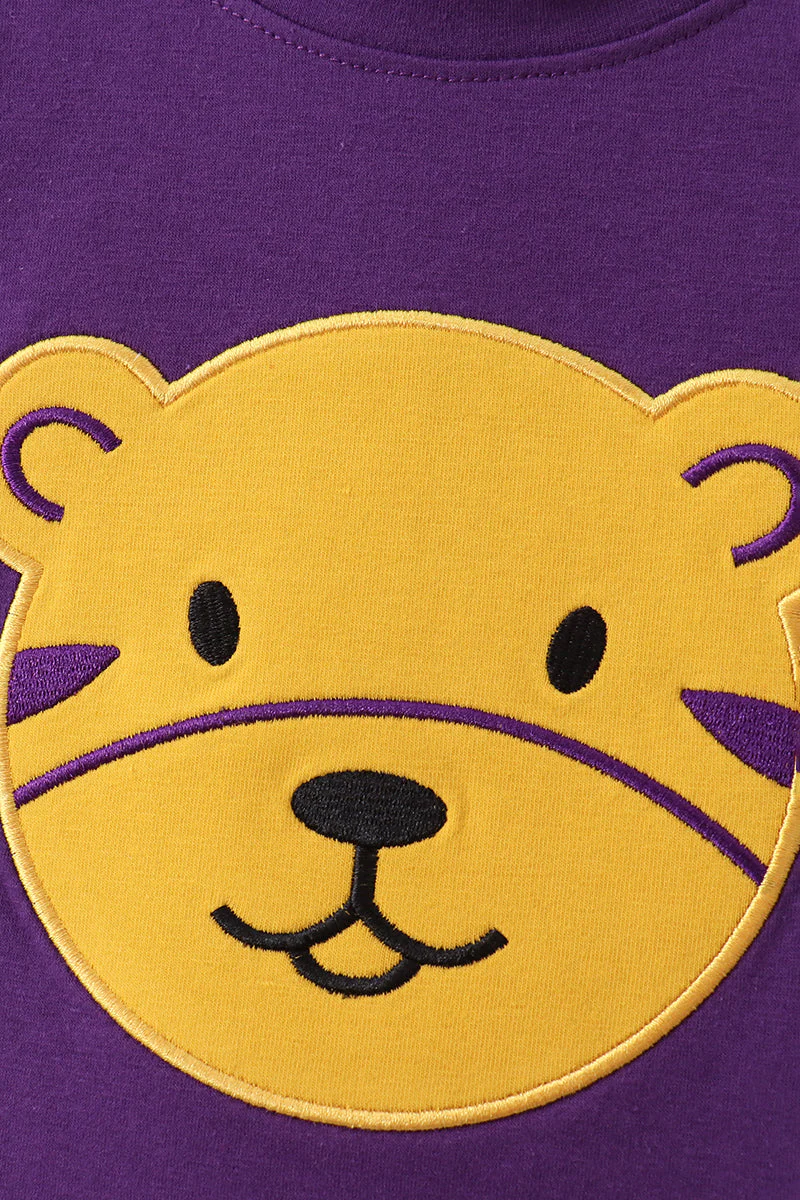 Purple LSU Tiger Applique Set - Image 2