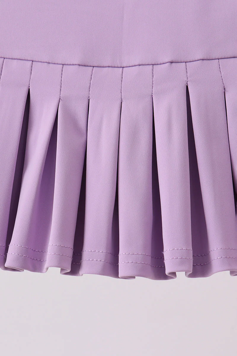 Purple pleated skort - Image 3