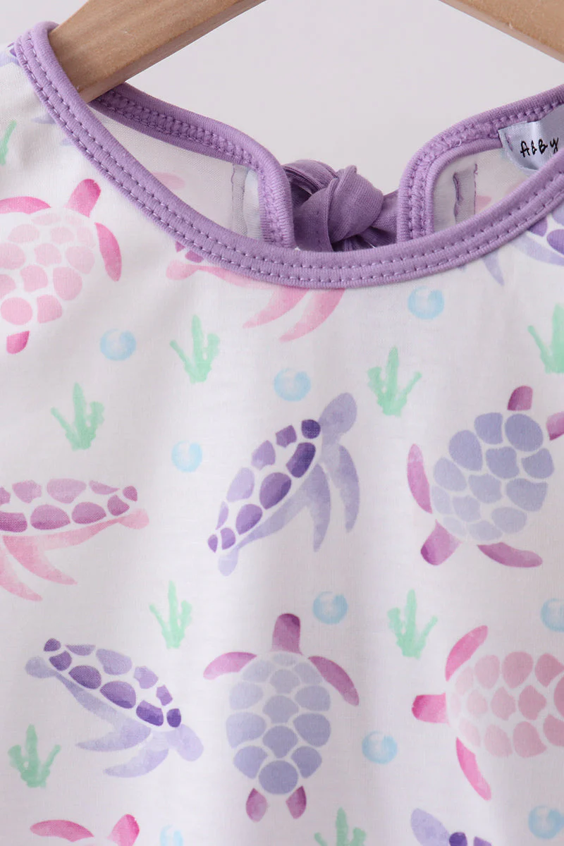Purple Sea Turtle Bloomer Set - Image 2