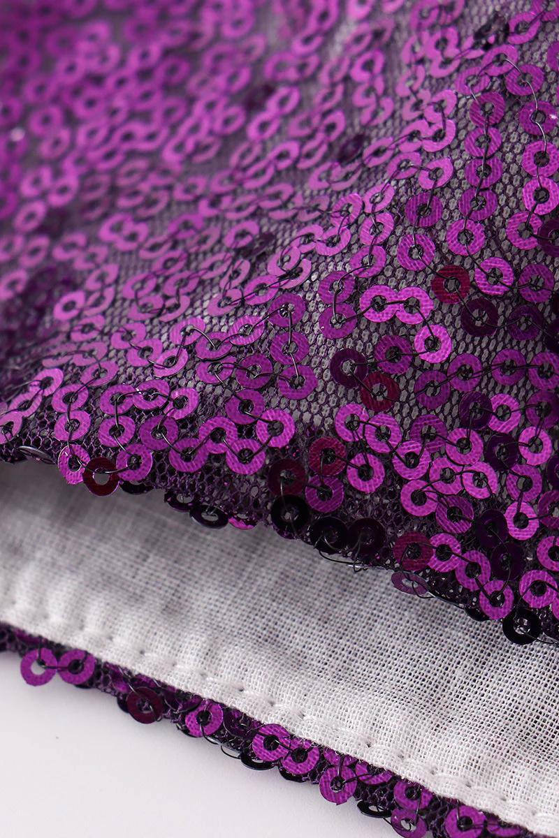 Purple sequin mardi gras mom&me skorts - Image 10