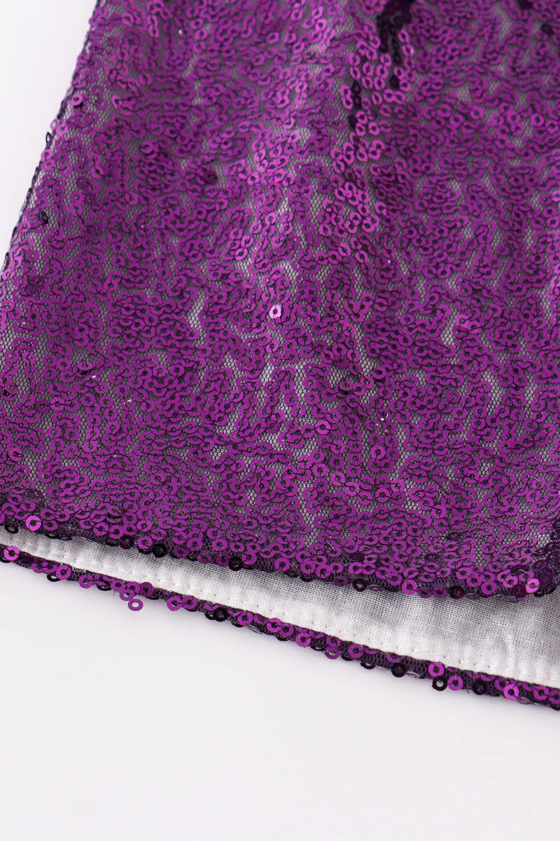 Purple sequin mardi gras mom&me skorts - Image 8