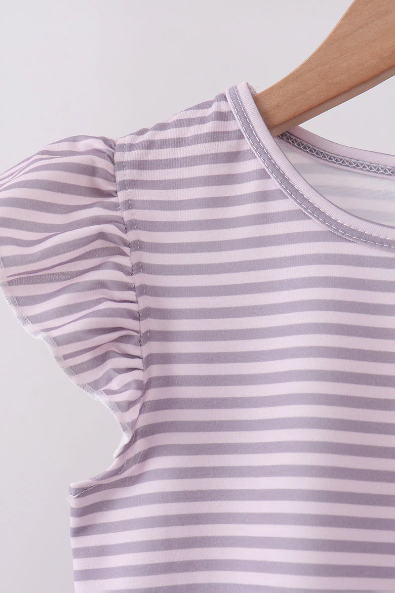 Purple Stripe Ruffle Set - Image 3
