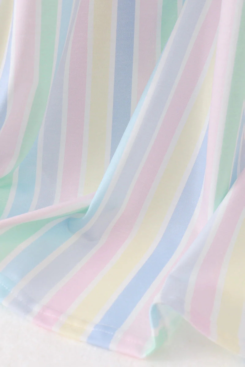Rainbow stripe smocked dress - Image 4