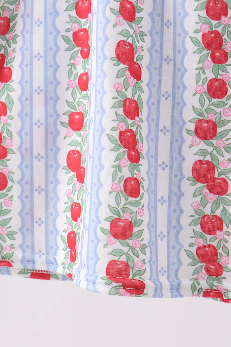 Red Apple Applique Dress - Image 4