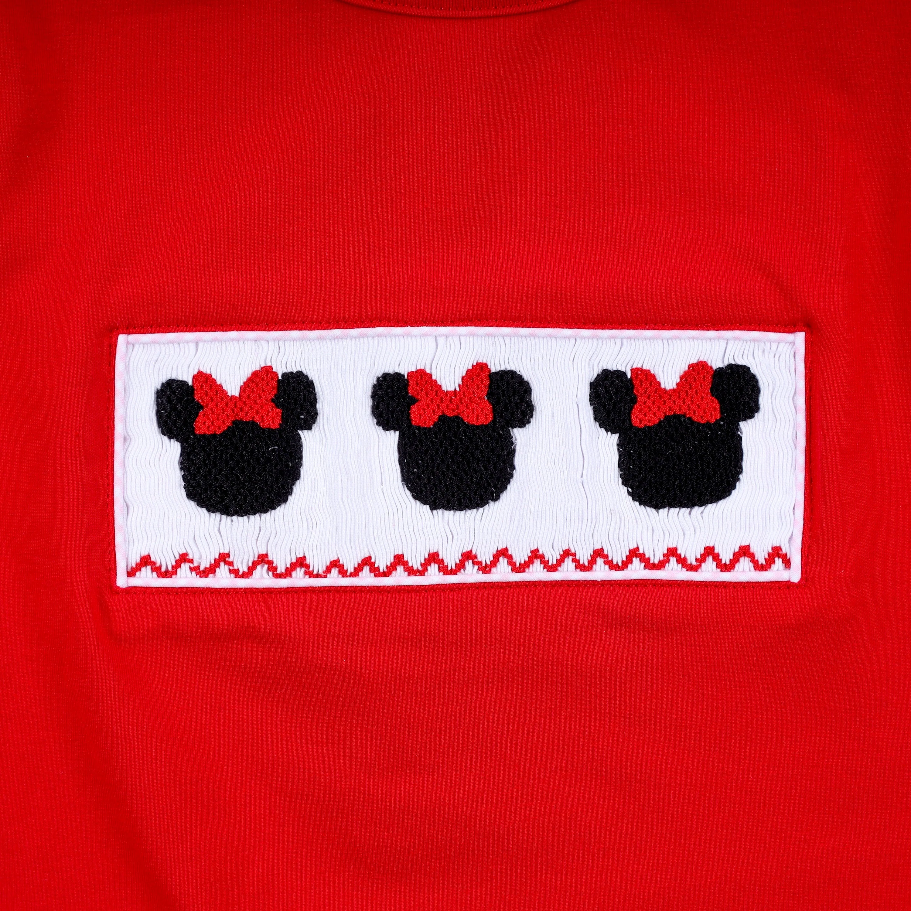 Red character hand smocked dress - Image 3