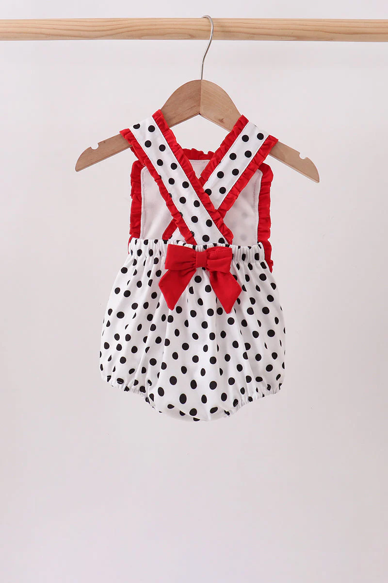 Red Georgia Bulldog Applique Ruffle Bubble - Image 4
