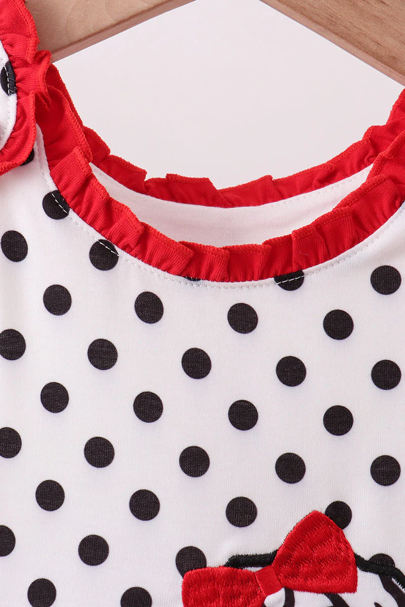 Red Georgia Bulldog Applique Ruffle Set - Image 2