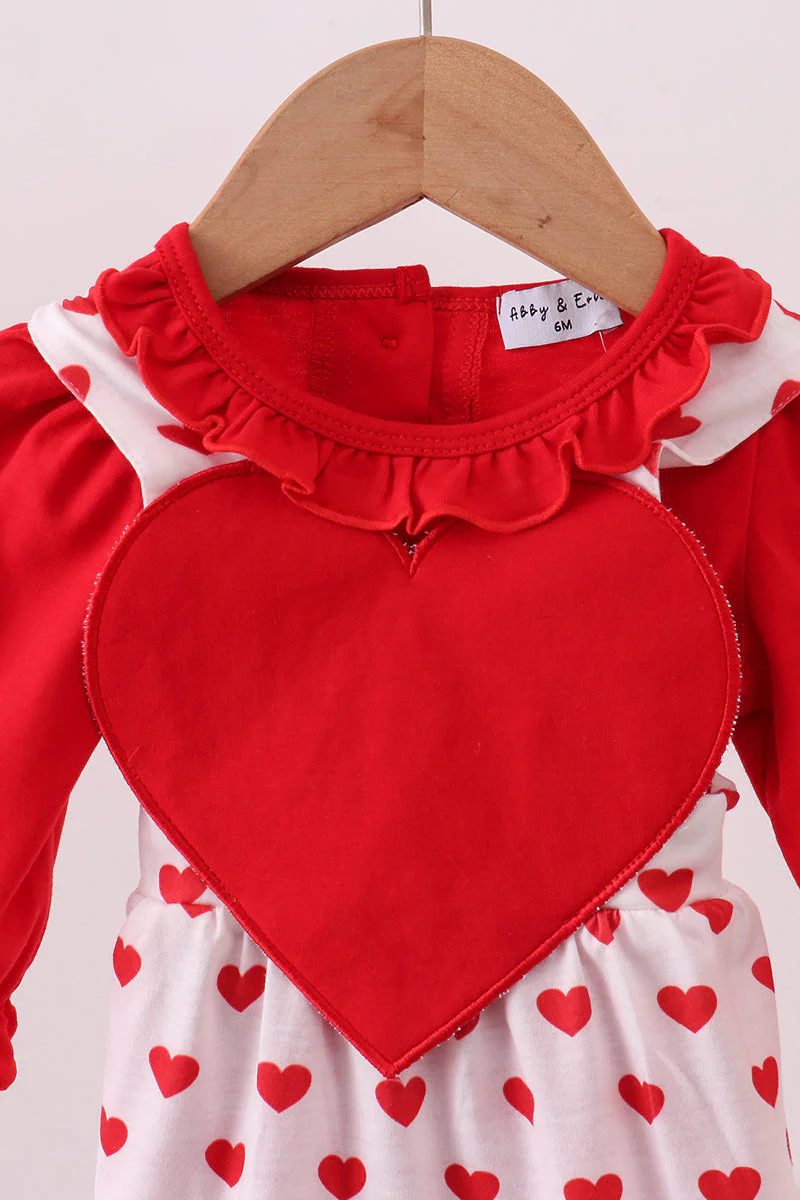 Red heart applique bubble set - Image 2