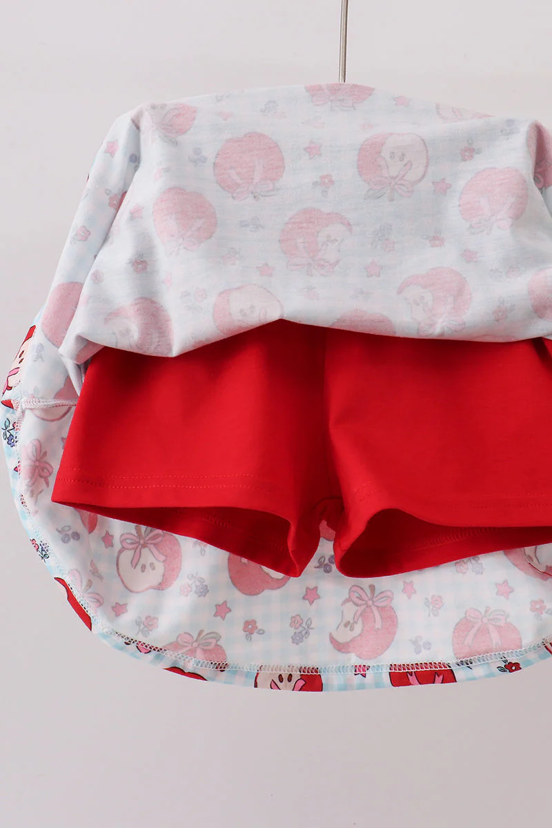 Red School Apple Skorts Set - Image 5