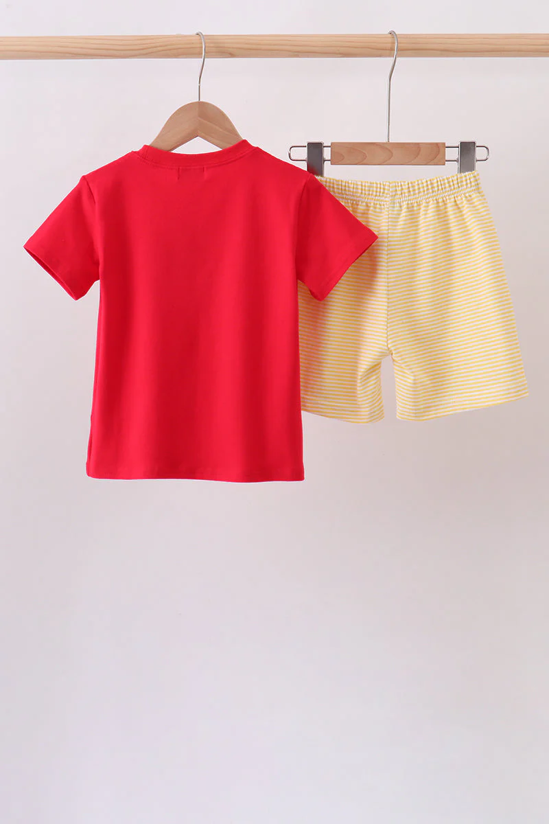 Red School bus Applique Set - Image 6
