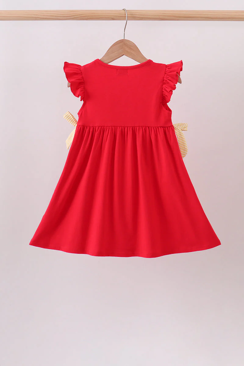 Red School bus Bow Dress - Image 4