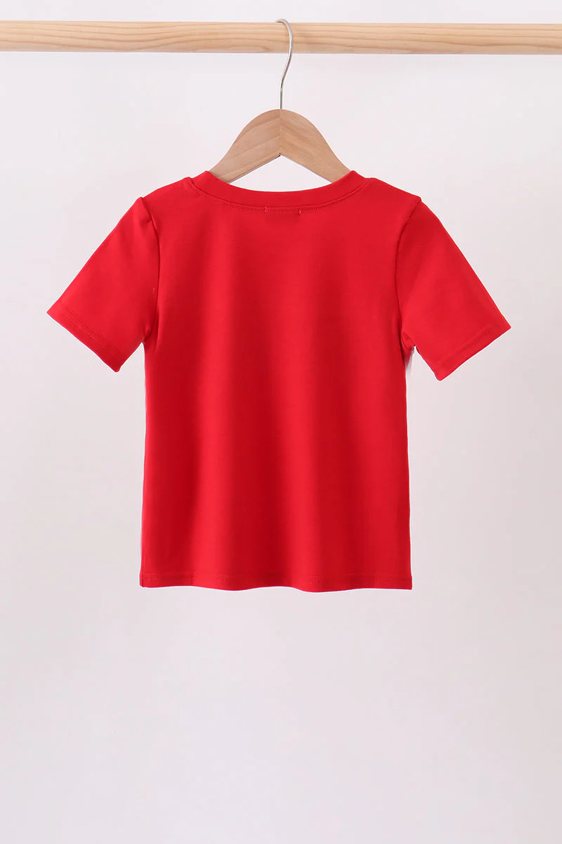 Red School Bus Smocked top - Image 2