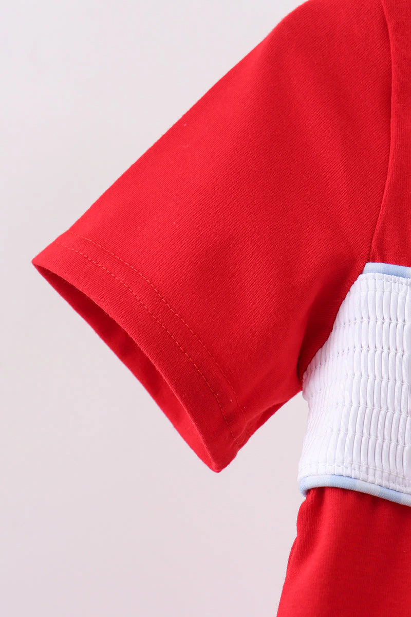 Red School Bus Smocked top - Image 3
