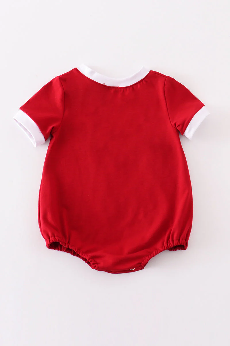 Red sooners embroidery boy bubble - Image 5