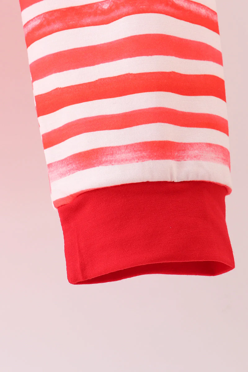 Red stripe character applique pants set - Image 5
