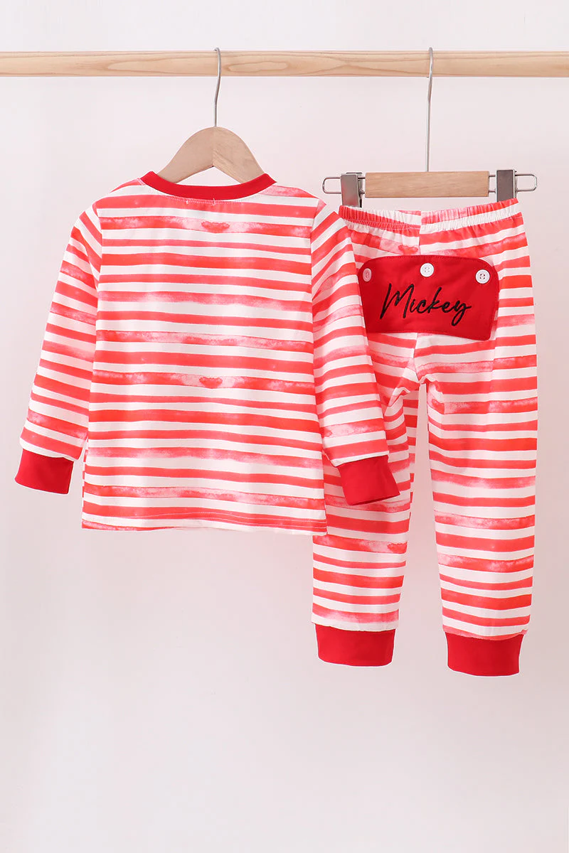 Red stripe character applique pants set - Image 6