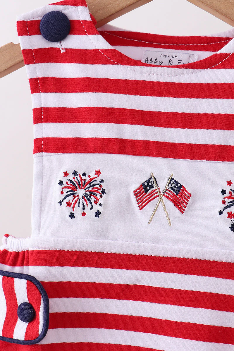 Red stripe flag fireworks embroidery jonjon - Image 2