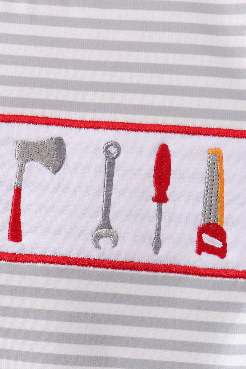 Red Toolbox Embroidery stripe bubble - Image 2