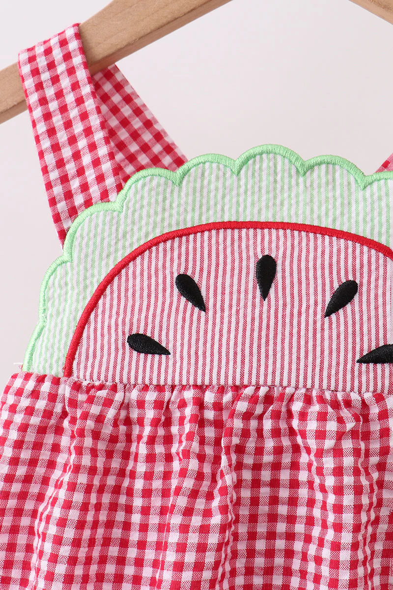 Red watermelon ruffle bubble - Image 2