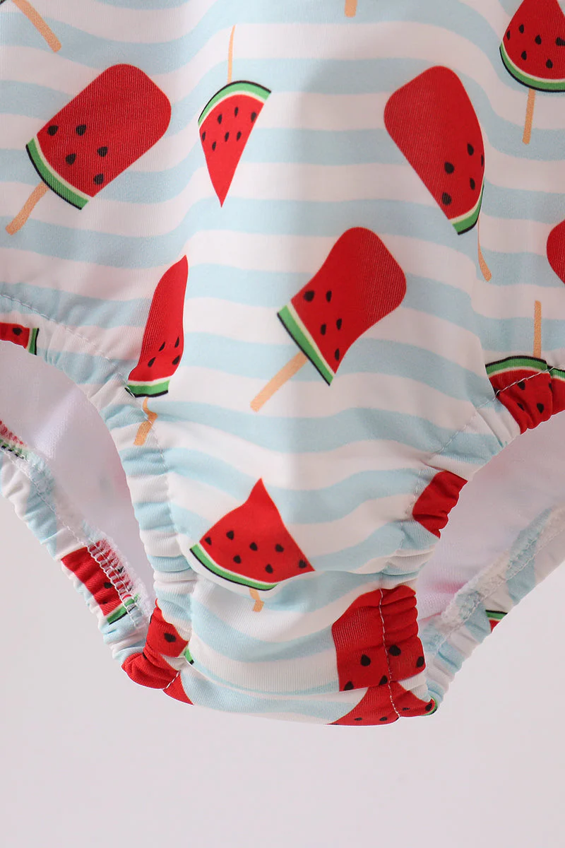 Red Watermelon UPF Swim One-Piece - Image 3