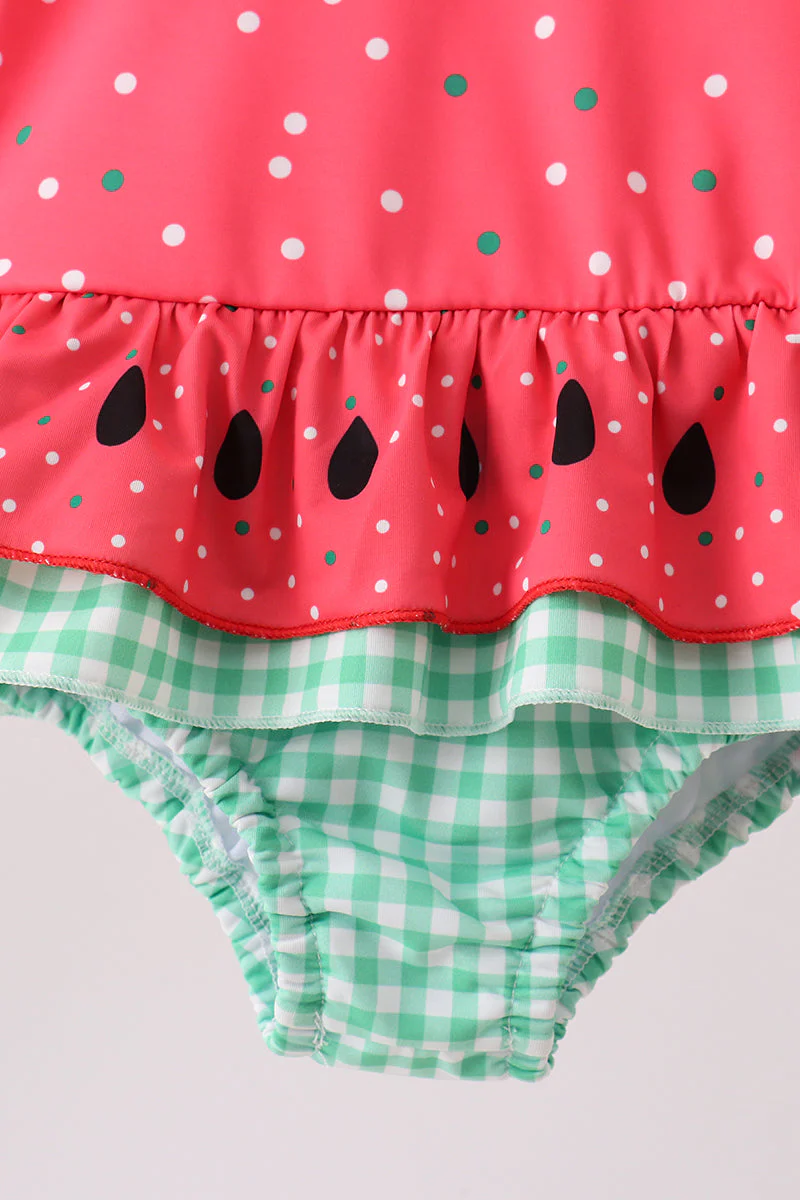 Red Watermelon UPF Swim One-Piece - Image 3