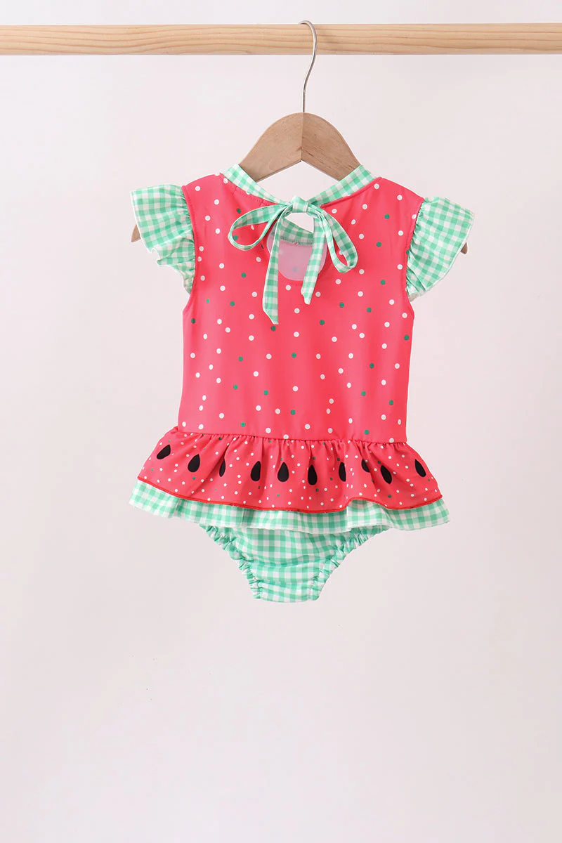 Red Watermelon UPF Swim One-Piece - Image 5