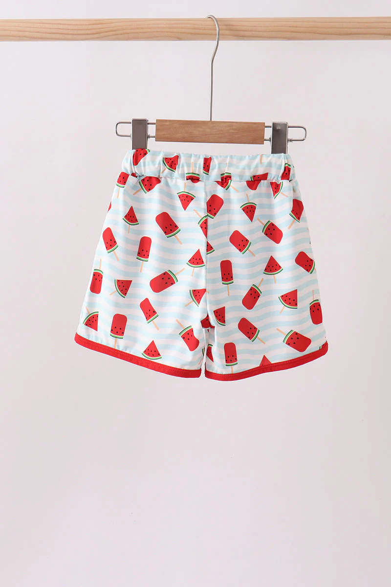 Red Watermelon UPF Swim Trunks - Image 5