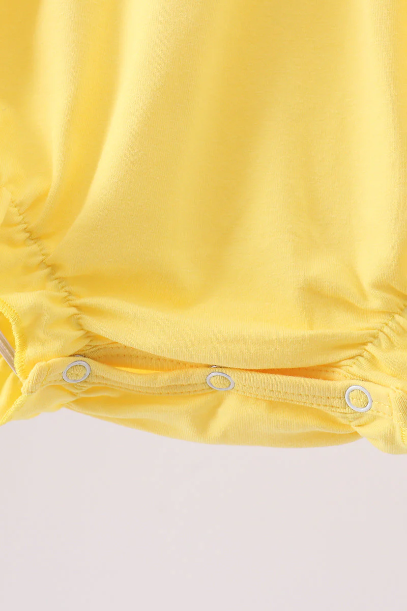 Royal blue&mustard character ruffle bubble - Image 4
