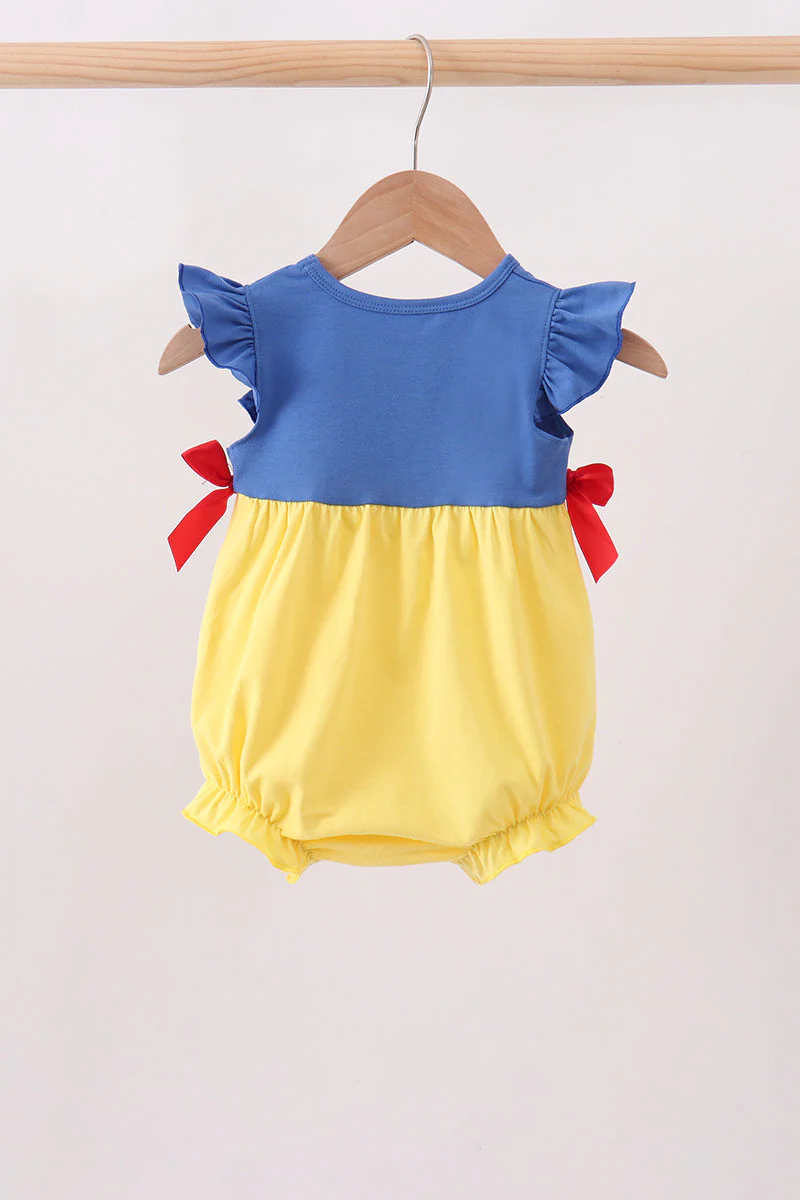 Royal blue&mustard character ruffle bubble - Image 5