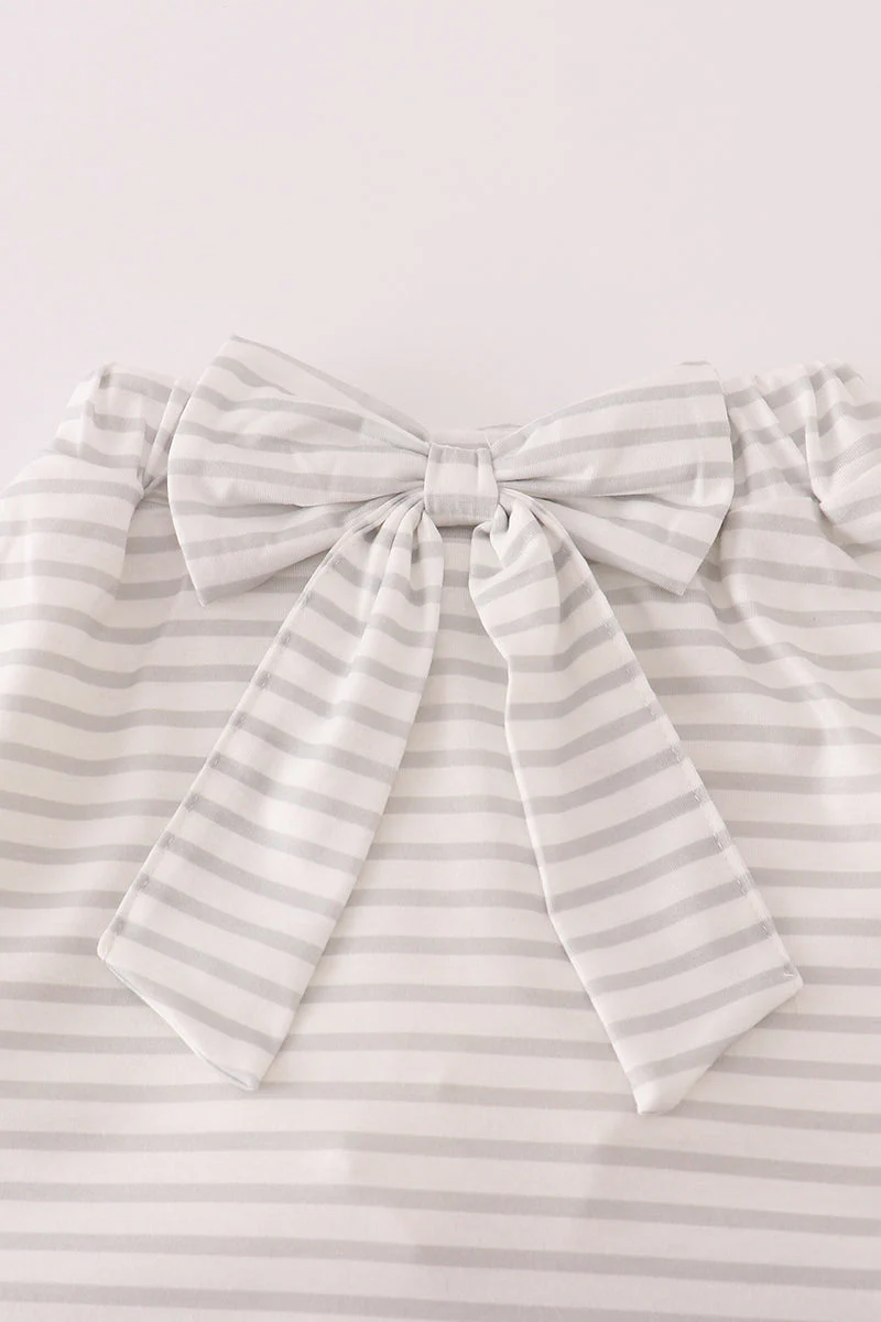 Rust Texas embroidery bow skorts set - Image 4