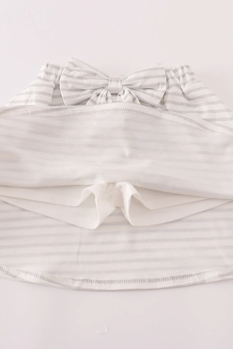 Rust Texas embroidery bow skorts set - Image 5