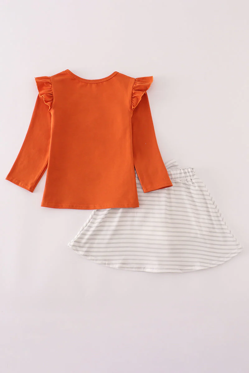 Rust Texas embroidery bow skorts set - Image 6