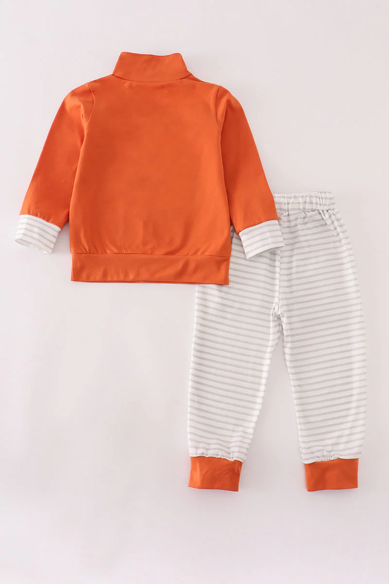 Rust Texas embroidery pants set - Image 5