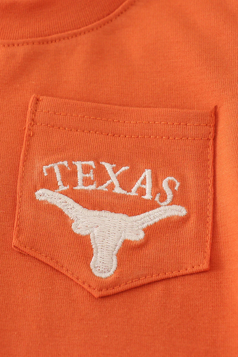 Rust Texas embroidery romper - Image 2