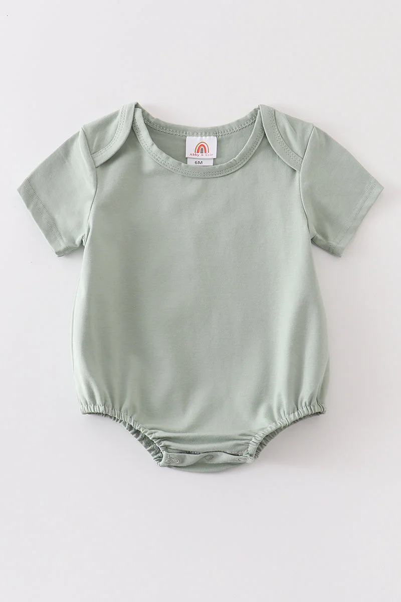 Sage blank basic t-shirt Adult Kids and baby bubble - Image 2