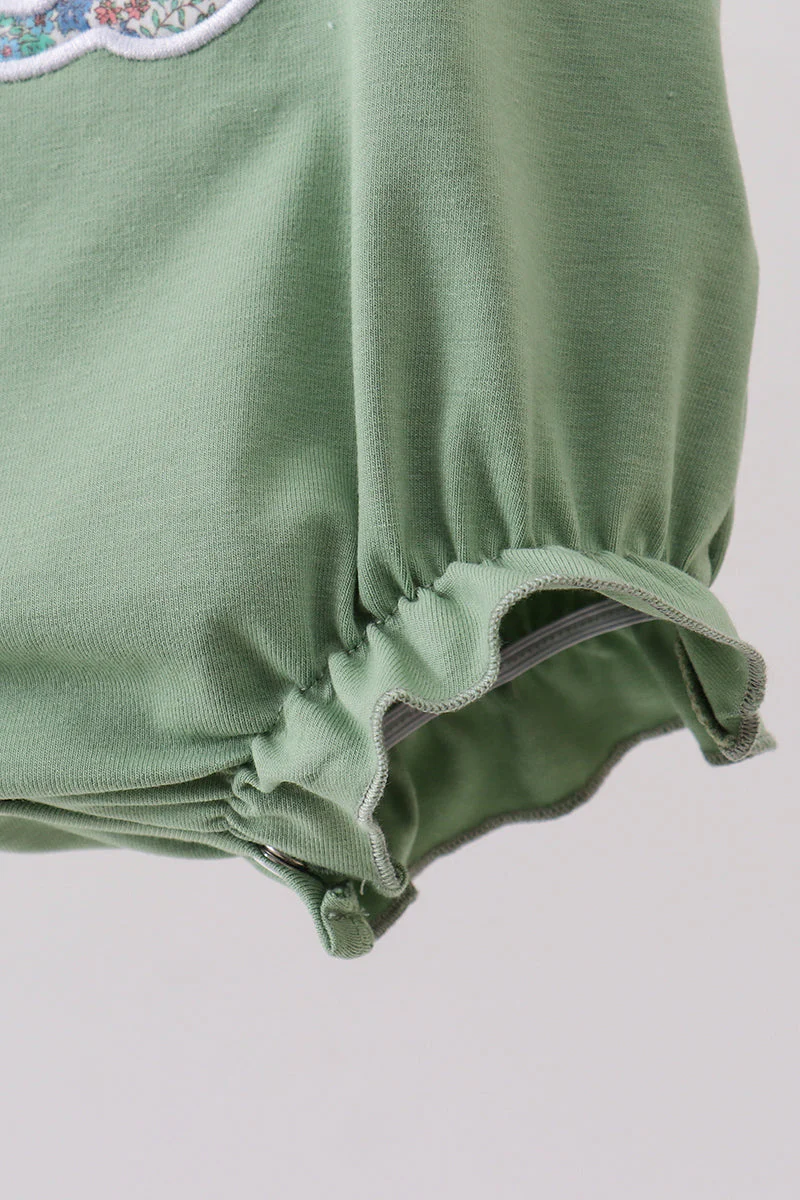 Sage bunny applique ruffle bubble - Image 3
