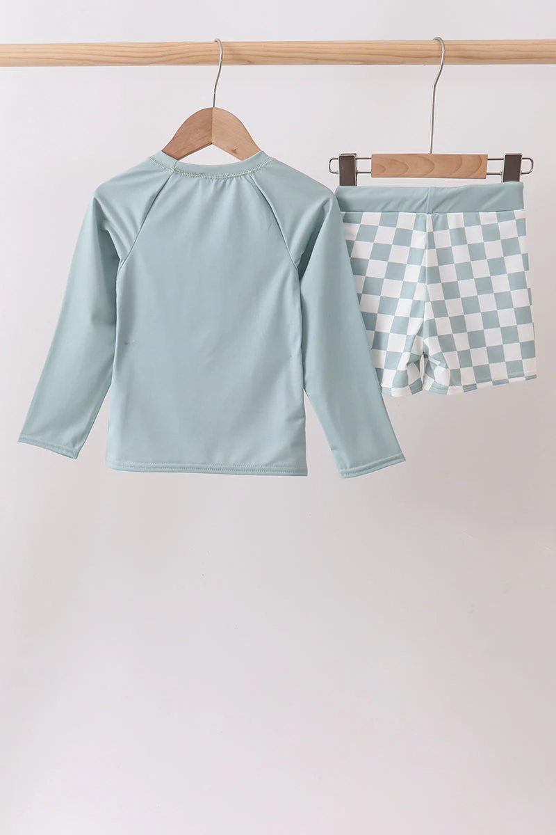 Sage Checker UPF Rashguard set - Image 5