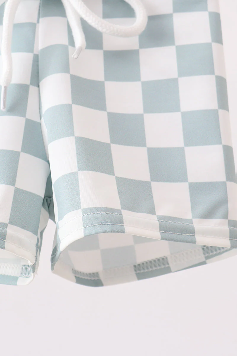 Sage Checker UPF Swim Trunks - Image 3