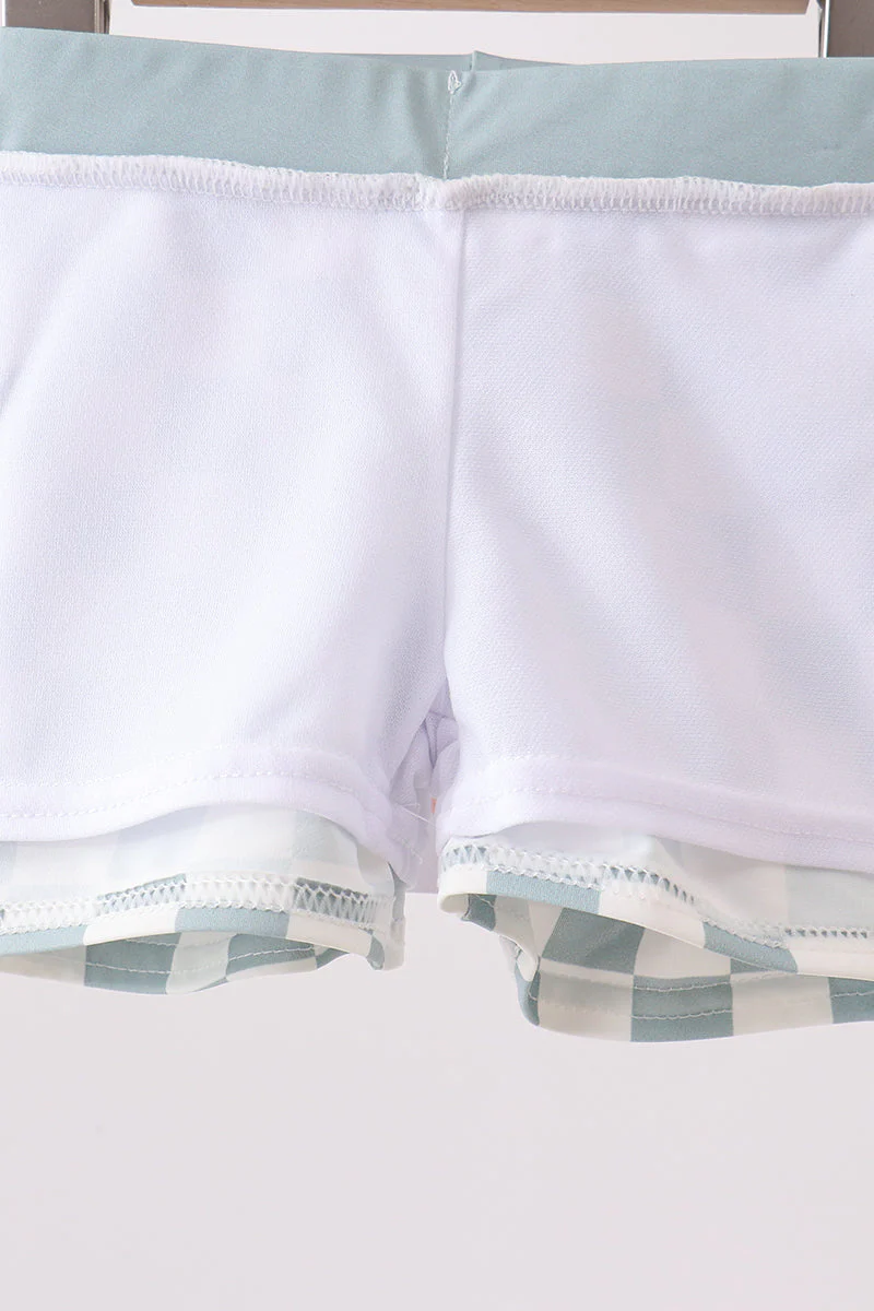 Sage Checker UPF Swim Trunks - Image 5