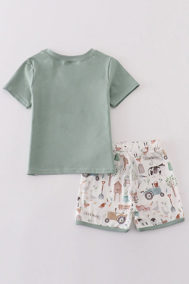 Sage farm print boy set - Image 6