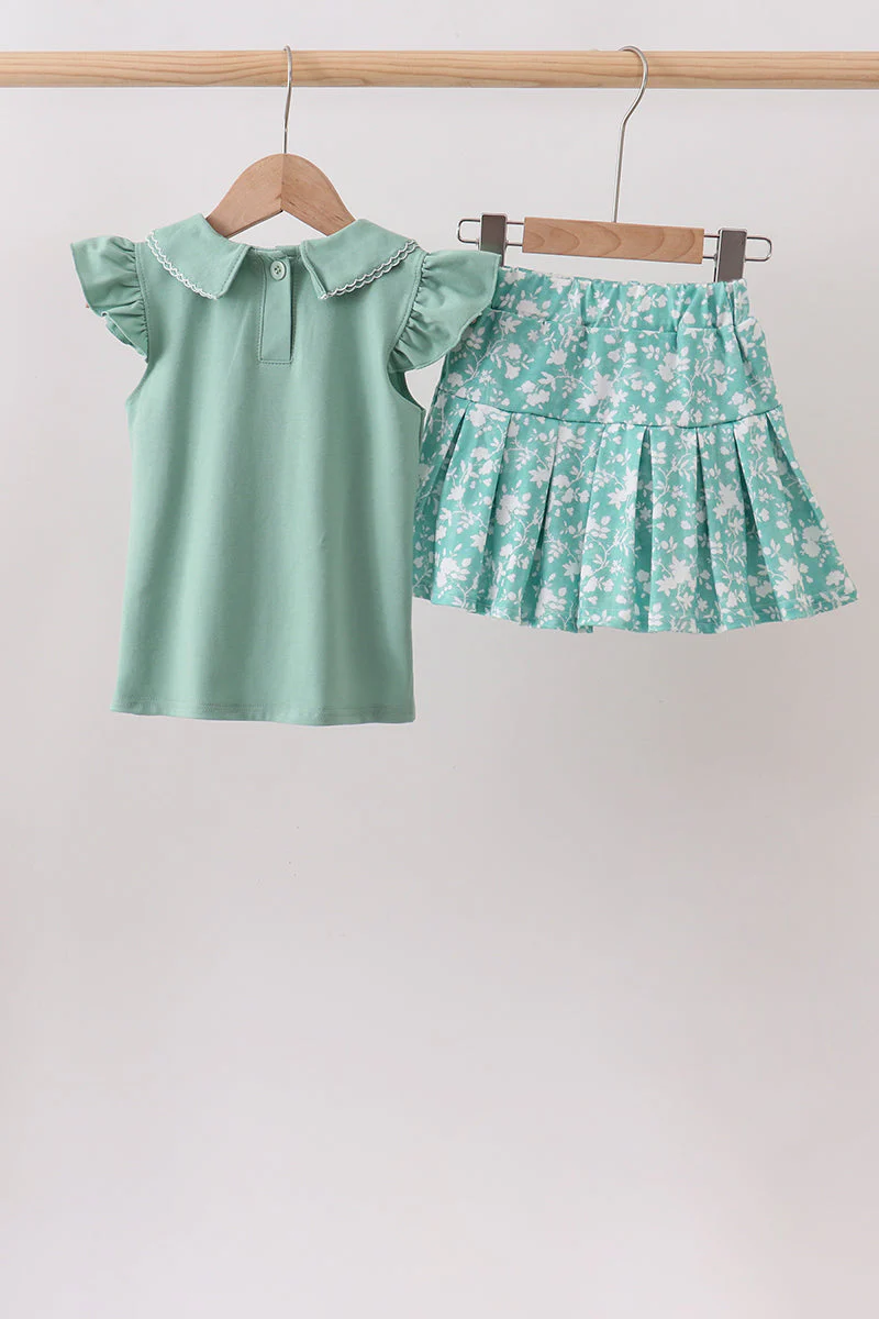 Sage Floral Skirt Set - Image 4