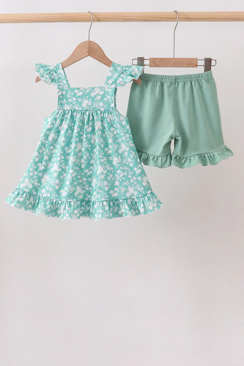 Sage Floral Smocked Set - Image 5