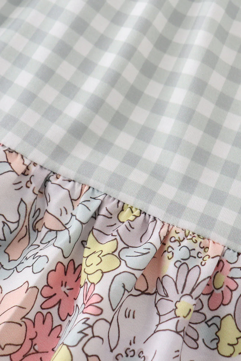 Sage pastel floral harmony mom&me gingham dress - Image 8
