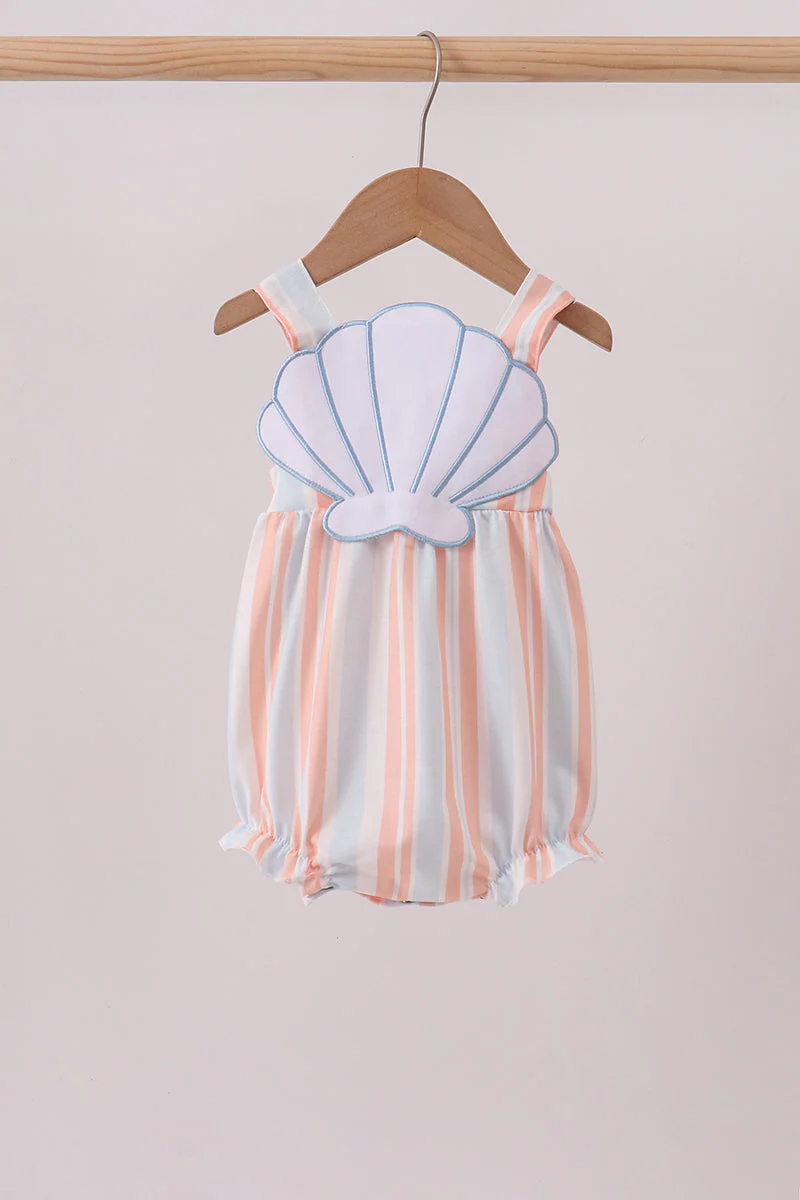 Seashell Stripe Appliqué Bubble